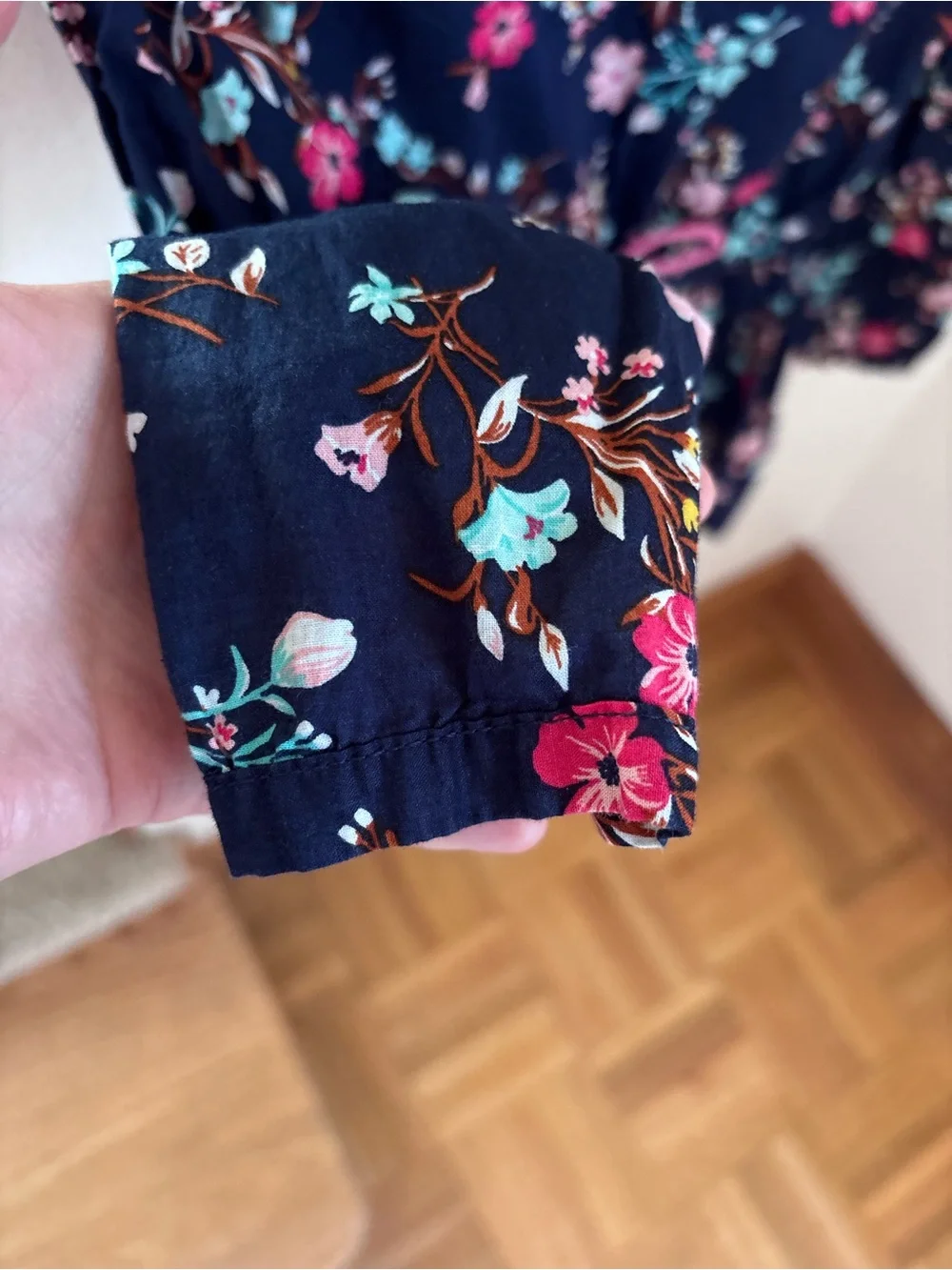 Carter’s Girls Size 6 Navy Floral Long Sleeve Peplum Blouse